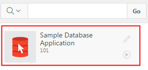 App Builder page - Sample Database Application