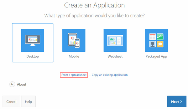 Create an Application modal window
