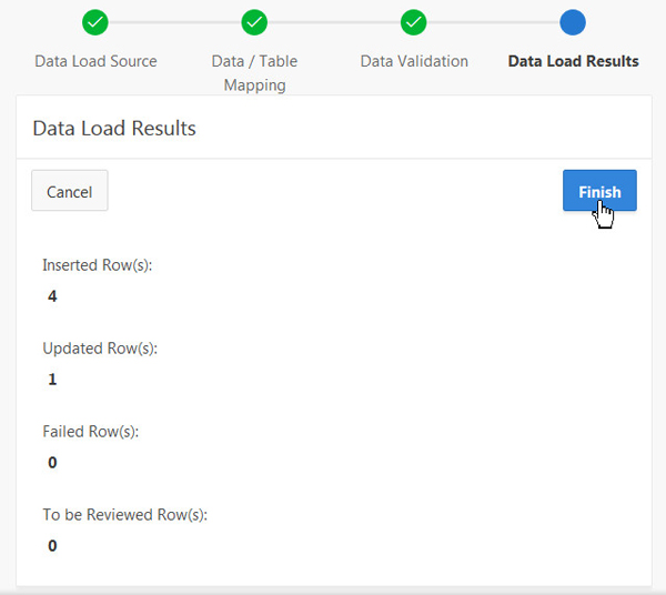 Data Load Results