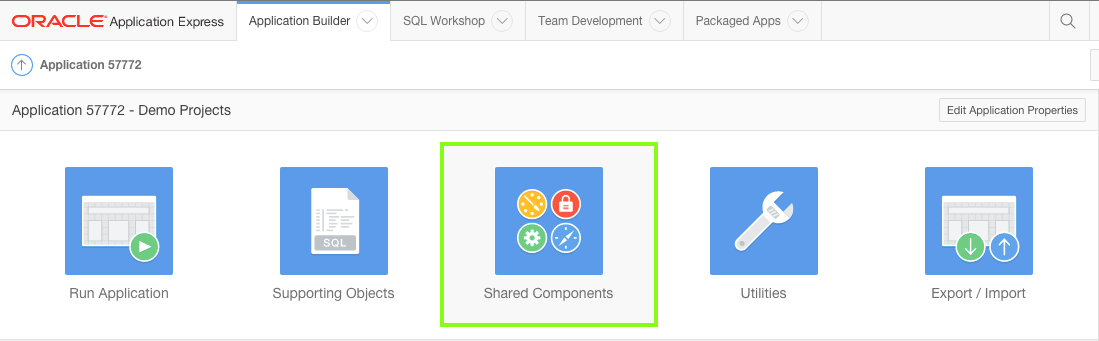 Go to Shared Components