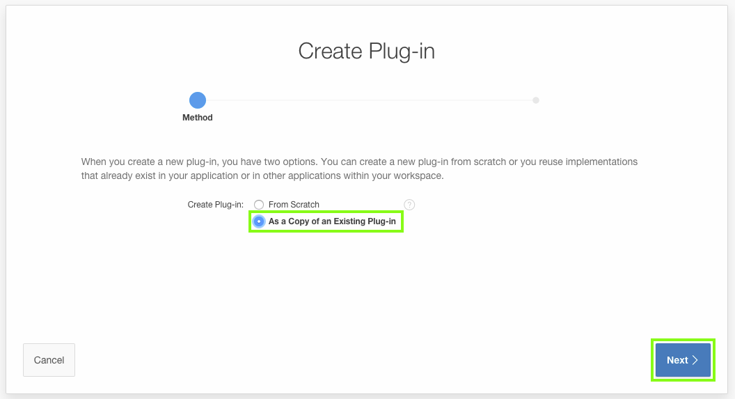 Create Plug-in Method