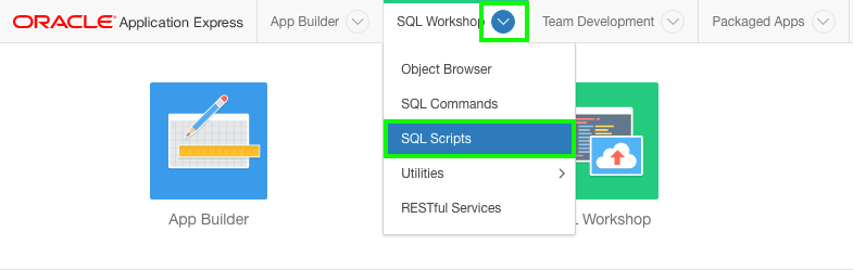 Go to SQL Scripts