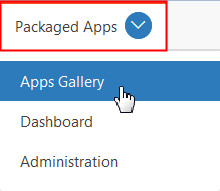 Packaged Apps menu