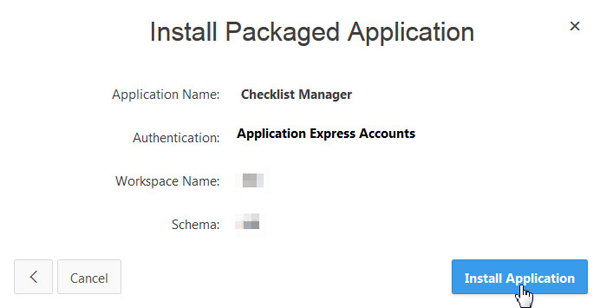 Install Packaged Application - Step 2