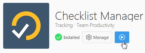 Checklist Manager application successfully installed