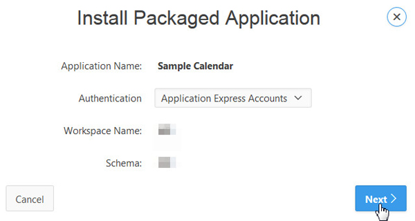 Install Packaged Application - Step 1