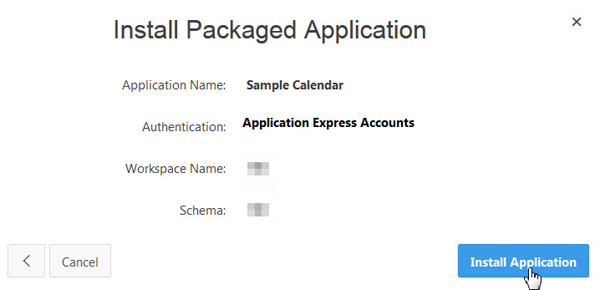 Install Packaged Application - Step 2