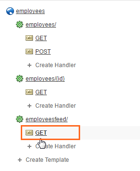 Opening resource handler editor