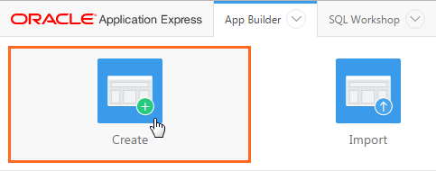 Clicking the Create icon