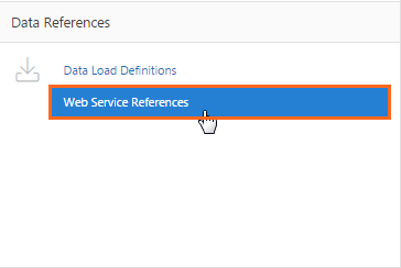 Clicking Web Service References.