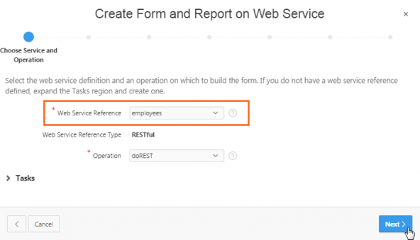 Selecting employees for Web Service Reference