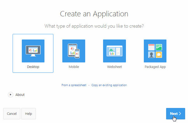 Creating a desktop application
