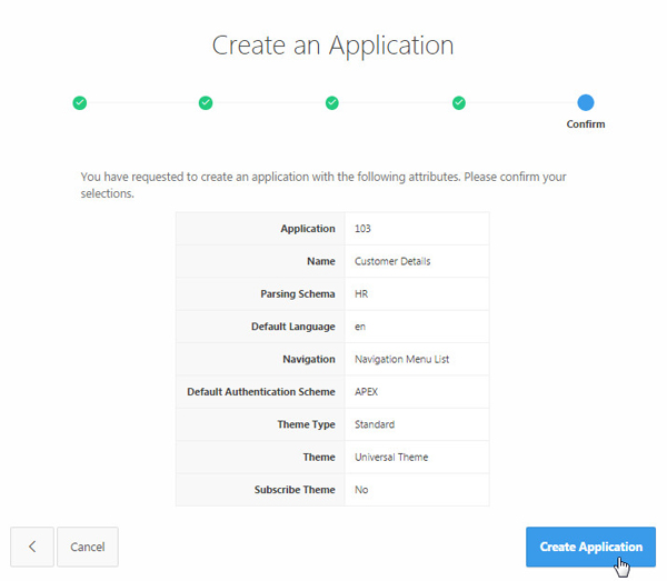 Creating the application