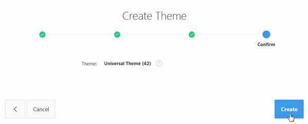 Create Theme page