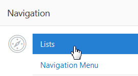 Shared Components - Navigation tab