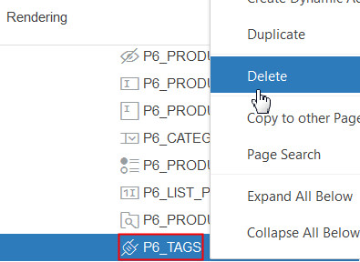 Deleting P6_TAGS