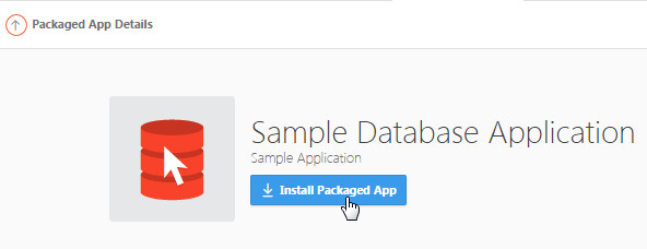 select install packaged app